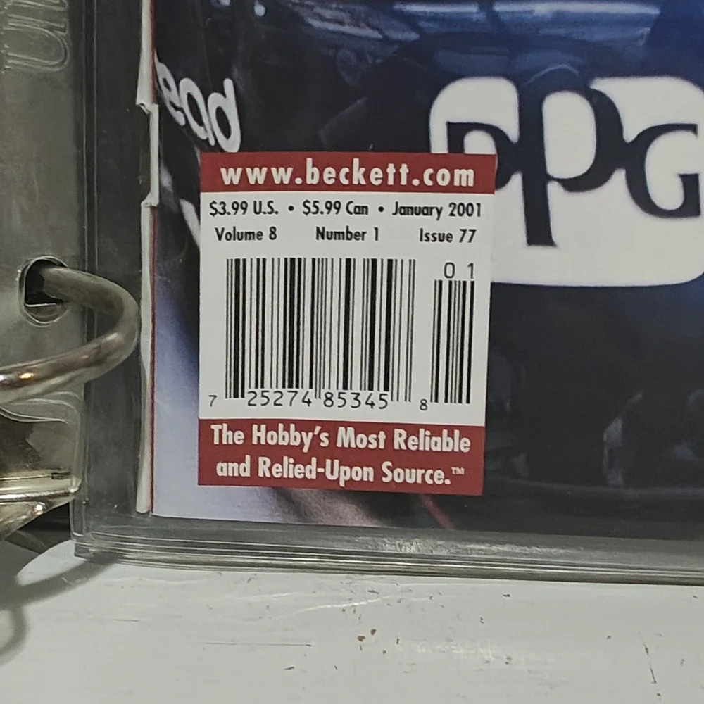 Vintage Beckett Racing Magazine January 2001 Near Mint Protective Sleeved
